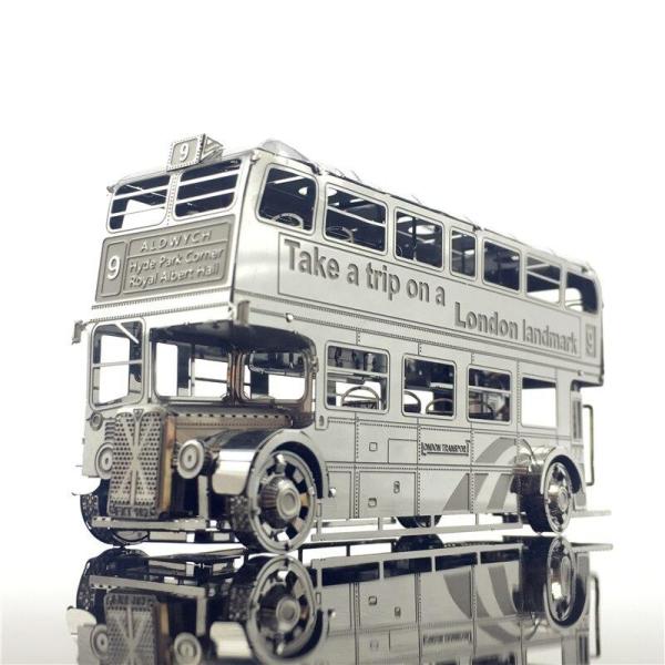 MMZモデル Nanyuan 3D 金属 ロンドンバス 車 モデルパズル DIY 3D レーザーカッ...