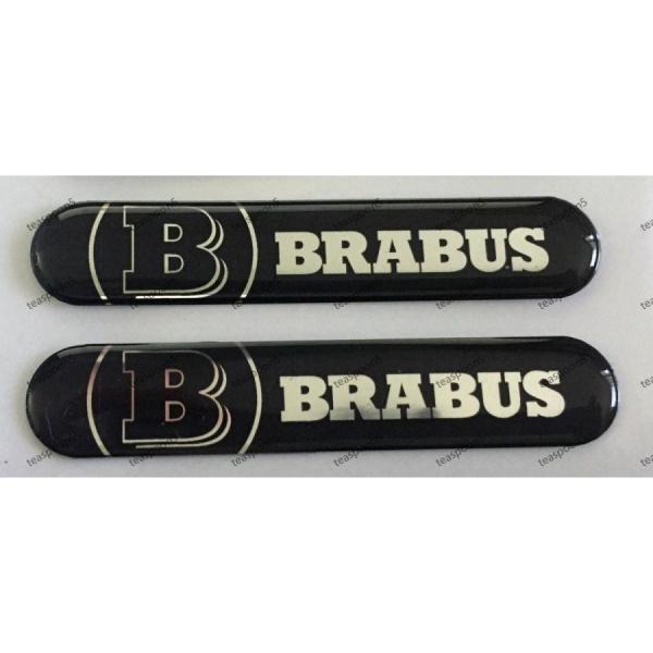 メルセデスベンツ BRABUS ブラバス エンブレム２枚セット ブラック smart スマート 45...