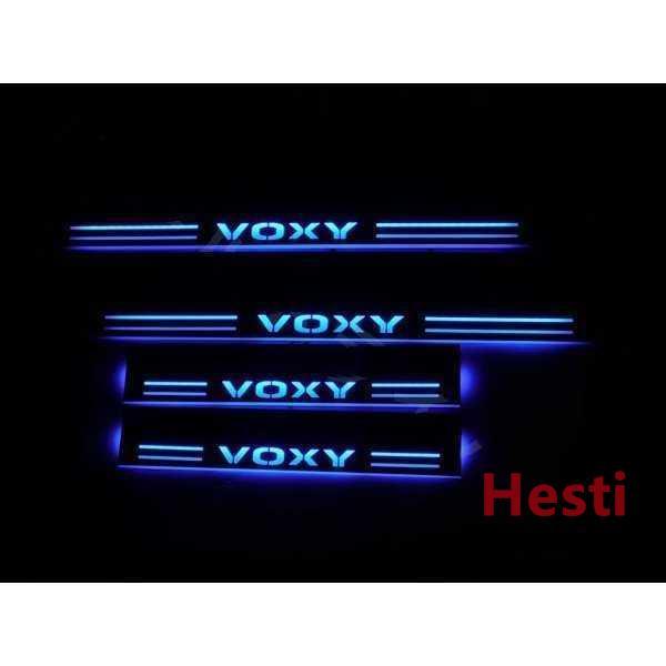 高品質 ヴォクシー VOXY 80系 85系 LED スカッフプレート ブルー シーケンシャル 流れ...
