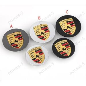 ポルシェ PORSCHE ホイールキャップ 65mm/76mm可選 センターキャップ クレスト 3色可選 4個セット