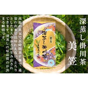 静岡茶 深蒸し掛川茶 美笠 100g 緑茶 煎茶 一番茶100%