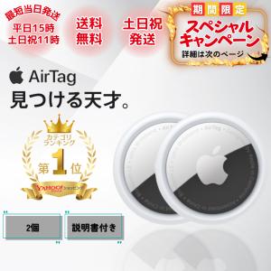 エアタグ Apple AirTag アップル 2個 正規品 新品 簡易説明書付き 紛失防止 忘れ物防止 タグ 鍵 探し物 忘れ物 本体 レビュー特典 ケース 保護フィルム