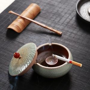灰皿 蓋付き 陶器 おしゃれ レトロ アンティーク