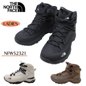 ノースフェイス レディース シューズ 靴 クレストン ハイク ミッド ウォータープルーフ NFW52321 防水 ハイキング ブラック アイボリー ブラウン 衝撃吸収