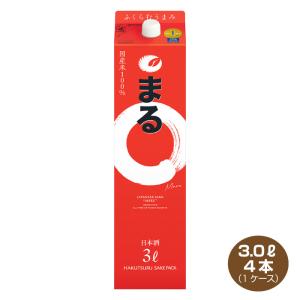 送料無料 白鶴 サケパック まる 3Lパック 3000ml×4本 1ケース 日本酒 清酒 特売中｜shochuya-doragon