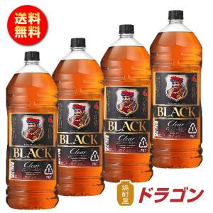 全国送料無料 ブラックニッカ クリア 37度 4L×4本 1ケース 4000ml アサヒ ニッカウイスキー ペット 大容量 業務用 あすつく｜shochuya-doragon