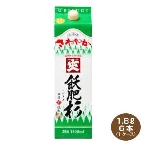 送料無料 爽 飫肥杉 いも焼酎 25度 1.8L×6本 1ケース 1800mlパック 本格芋焼酎 おびすぎ 井上酒造｜shochuya-doragon