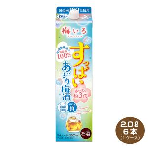 送料無料 すっぱい あっさり梅酒 2.0L×6本 1ケース 2000ml パック 合同酒精｜shochuya-doragon