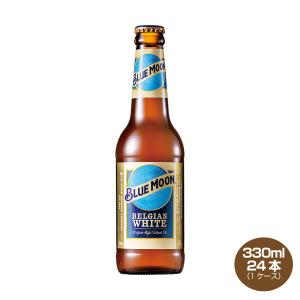 送料無料 BLUE MOON Bottle ブルームーン 瓶 330ml×24本 1ケース ホワイトエールビール 白鶴｜shochuya-doragon