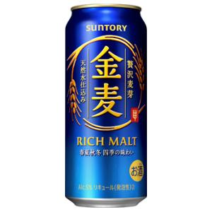 SUNTORY（サントリー） 金麦 リッチモルト 500ml 1ケース（24本入