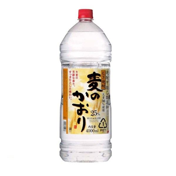 麦焼酎 麦のかおり 25度 4Lジャンボペット 4000ml 甲乙混和焼酎 合同酒精 大容量 業務用