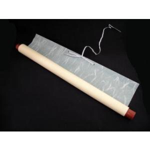 仮巻軸　半切サイズ　大礼　水色　書道作品展示用簡易掛け軸　条幅用