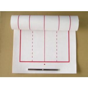 書道下敷き フェルト　罫入 半切・条幅用 白