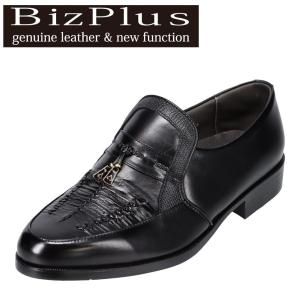 ビズプラス BIZPLUS 214 メンズ タッセル スリッポン ビジネスシューズ 紐なし 幅広 クッション性 ブラック｜shoe-chiyoda