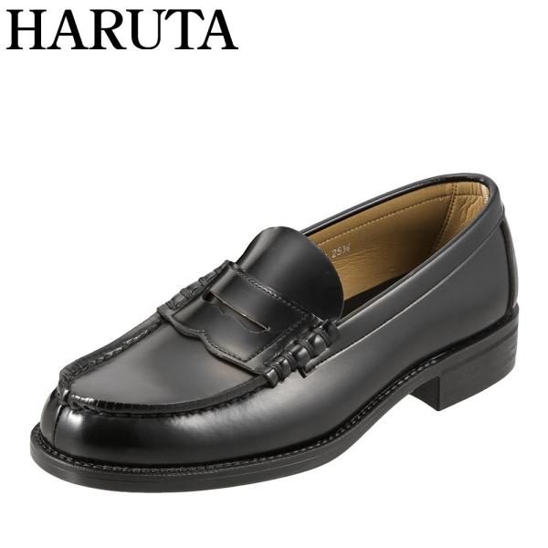 ローファー ハルタ HARUTA 5160 メンズ ブラック コインローファー 学生靴 通学