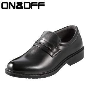 オンアンドオフ ON&OFF 423 メンズ ビジネスシューズ 防水 雨の日 幅広 4E 小さいサイズ対応 ブラック｜shoe-chiyoda