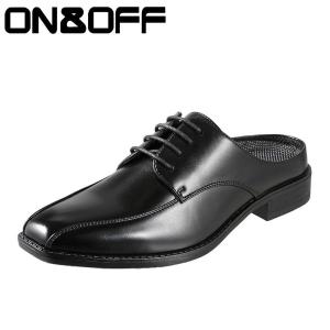オンアンドオフ ON&amp;OFF 7861 メンズ ビジネスクロッグ サンダル オフィス カップインソール ブラック
