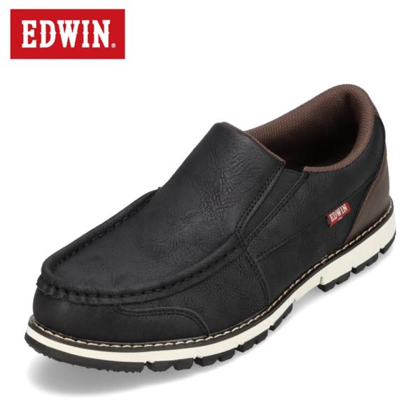 エドウィン EDWIN EDM-4102 メンズ 防水 スリッポン 晴雨兼用 サイドゴム 履きやすい...