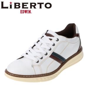 リベルトエドウィン LIBERTO EDWIN L50604 メンズ カジュアルシューズ 制菌 消臭 吸水速乾 軽量 軽い ホワイト