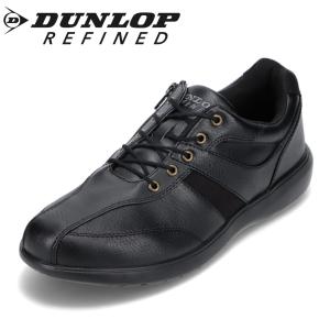 ダンロップ リファインド DUNLOP REFINED DC1001 メンズ スニーカー カジュアルシューズ ウォーキングシューズ ブラック｜shoe-chiyoda