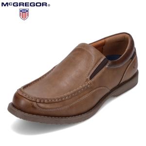 【SALE】マックレガー McGREGOR MC9101 メンズ カジュアルシューズ スリッポン アンティーク 防水 雨の日 晴雨兼用 ブラウン｜shoe-chiyoda