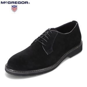 マックレガー McGREGOR MC8035 メンズ カジュアルシューズ 革靴 起毛 低反発 上品 シンプル ブラック｜shoe-chiyoda
