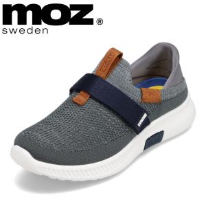 モズ スウェーデン MOZ sweden 4220 メンズ スリッポン かかとが踏める 2WAY キックバック クッション性 低反発 グレー｜shoe-chiyoda