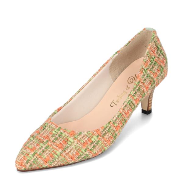 フィーリングオブユイ Feeling of yui 1330 レディース パンプス 美脚 チェック ...