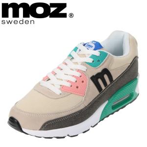 モズ スウェーデン MOZ sweden MOZ-513 レディース ローカットスニーカー クッション エアーソール ベージュ