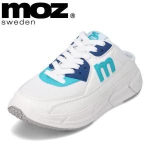 レディース サボスニーカー モズ スウェーデン MOZ sweden MOZ-3030 厚底 美脚 歩きやすい ブルー｜shoe-chiyoda