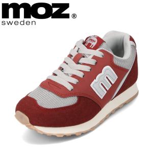 モズ スウェーデン MOZ sweden MOZ-100B レディース ローカットスニーカー カジュアルスニーカー レッド