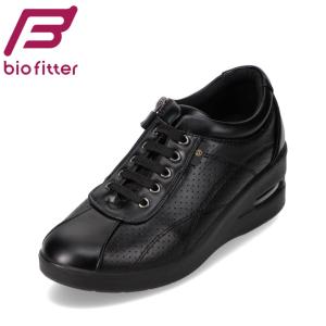バイオフィッター レディース biofitter BFL-3411 レディース ローカットシューズ ウェッジソール ブラック×ブラック 爆買