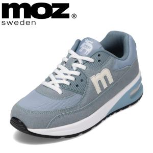 モズ スウェーデン MOZ sweden MOZ-210 レディース ローカットスニーカー 厚底 エアソール クッション性 歩きやすい ブルー｜shoe-chiyoda