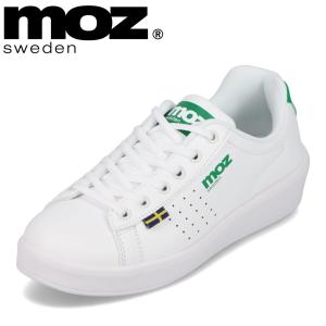 レディース ローカットスニーカー モズ スウェーデン MOZ sweden MOZ-2961 コートスニーカー 軽量 軽い シンプル グリーン｜shoe-chiyoda