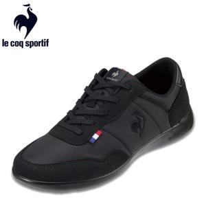 ルコックスポルティフ le coq sportif QL3VJC07BK レディース ローカットスニーカー スポーツシューズ ブラック｜shoe-chiyoda