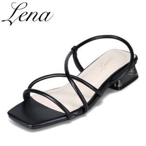 レナ Lena TS-370 レディース サンダル ストラップサンダル クリアヒール ローヒール 夏 おしゃれ 人気 ブランド ブラック｜shoe-chiyoda