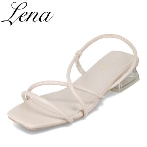 レナ Lena TS-370 レディース サンダル ストラップサンダル クリアヒール ローヒール 夏 おしゃれ 人気 ブランド アイボリー｜shoe-chiyoda