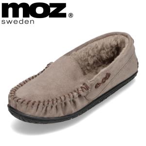 モズ スウェーデン MOZ sweden MOZ-356 レディース モカシン 防寒 ボア あったか シンプル 人気 ブランド グレー｜shoe-chiyoda