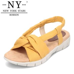 ニューヨーク・スターズ ・ボブソン NEW YORK STARS BOBSON NY-221913 レディース サンダル 軽量 軽い マスタード｜shoe-chiyoda