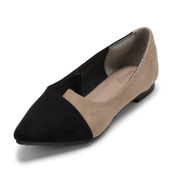 ライフ ビューティー ポインテッドトゥパンプス FX2013 レディース パンプス フラット シュー...