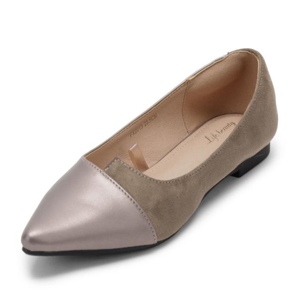 ライフ ビューティー ポインテッドトゥパンプス FX2013 レディース パンプス フラット シュー...