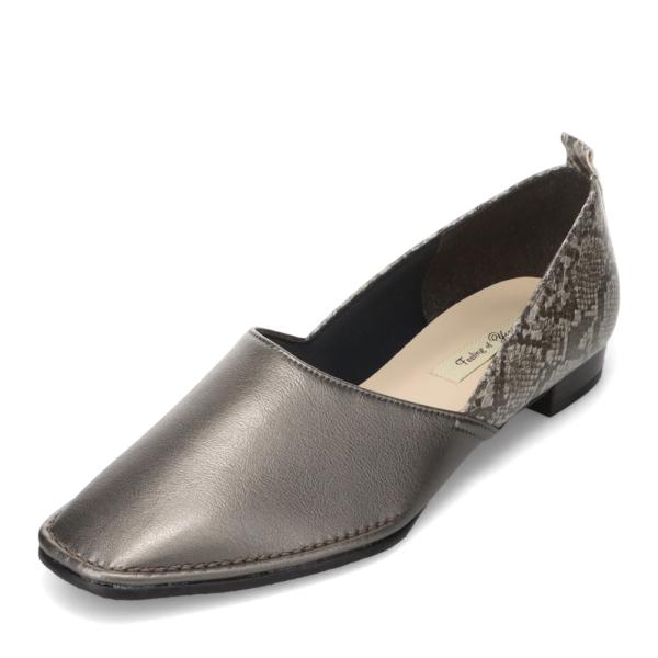 フィーリングオブユイ スクエアトゥフラットパンプス 54160 レディース ビジネス オフィス 通勤...