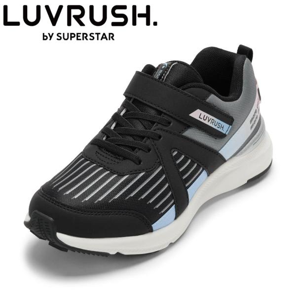 キッズ スニーカー 女の子 運動靴 通学 通園 ラブラッシュ LUVRUSH バイ スーパースター ...