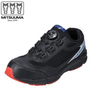 ミツウマ MITSUUMA SAFTEC-930 メンズ セーフティーシューズ 安全靴 大きいサイズ対応 先芯入り ブラック｜shoe-chiyoda