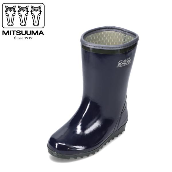 ミツウマ MITSUUMA EM-4015 レディース レインブーツ 長靴 防水 ハーフ丈 防寒 冬...