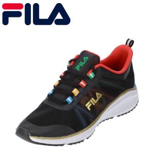 フィラ FILA FC-2211 メンズ スポーツシューズ ランニングシューズ 低反発 高反発 通気性 ブラック×レッド