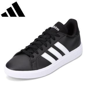 【SALE】アディダス スニーカー メンズ adidas GRANDCOURT BASE 2.0 ブラック×ホワイト GW9251｜shoe-chiyoda