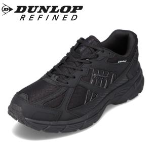 ダンロップ リファインド DUNLOP REFINED DM2003 メンズ ローカットスニーカー 防水 雨の日 晴雨兼用 ブラック｜shoe-chiyoda