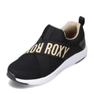 ロキシー ROXY RFT235601T レディース スニーカー スリッポン 通気性 軽量 低反発 ロゴ 人気 ブランド ブラック×ベージュ 爆買