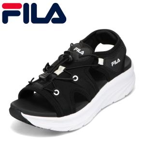 フィラ FILA FC-6241WBLKWHT レディース サンダル スポーツサンダル スポサン 厚底 ボリュームソール トレンド ブラック×ホワイト｜shoe-chiyoda